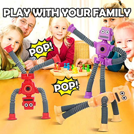 Giraffe Telescopic Suction Cup Robot Toys - Stress Relief Fun for Kids