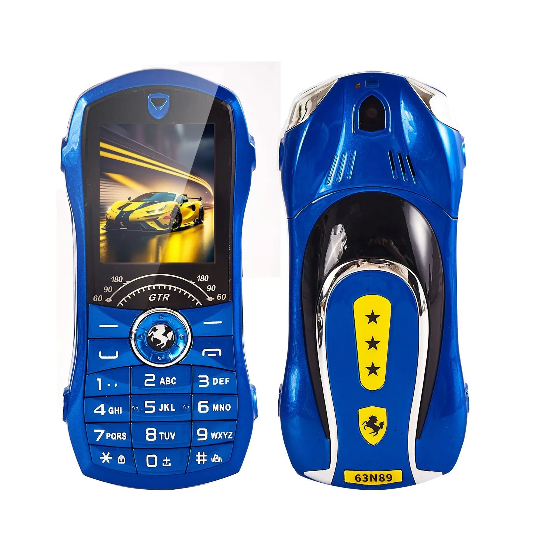 Unlocked Cute Car Toy Feature Phone For Kids &ndash; Low Radiation Blue / Standard