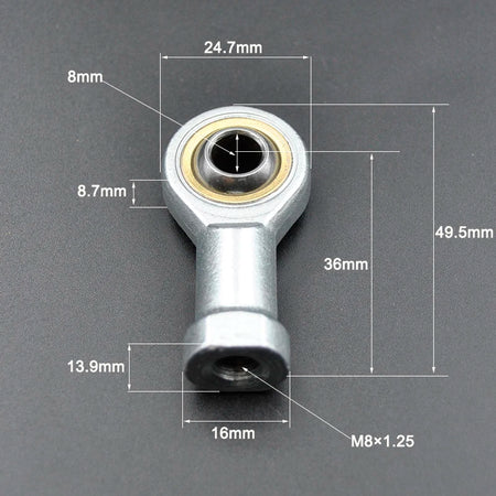 Rod End Bearing 5mm 6mm 8mm 10mm - Self Lubricating Joint Female 8mm / CHINA / Left Thread