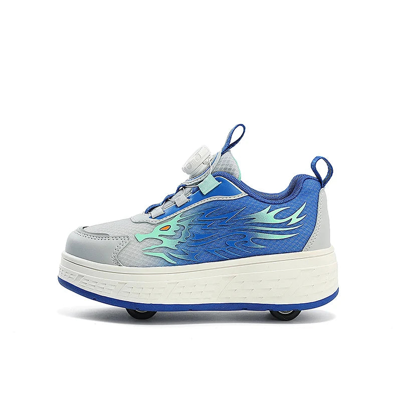 Kids Roller Skating Shoes &ndash; Automatic Fun for Unisex Play grey blue / EU38