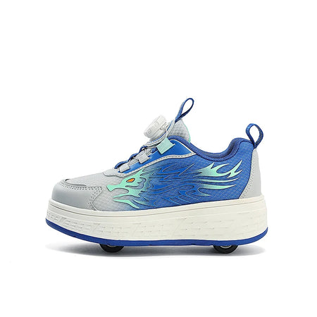 Kids Roller Skating Shoes &ndash; Automatic Fun for Unisex Play grey blue / EU38