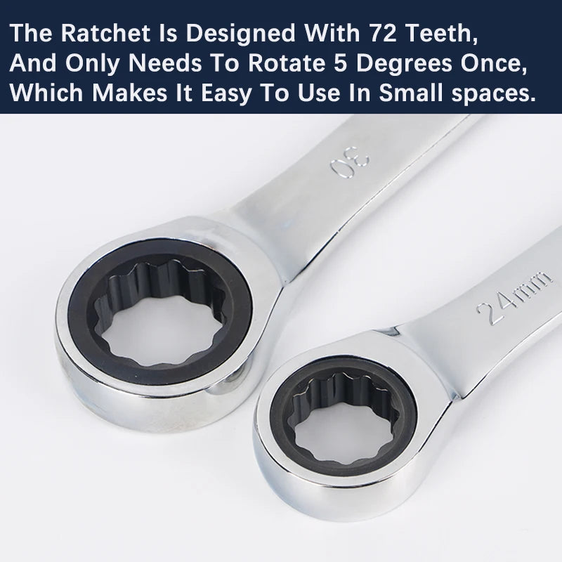 Universal Ratchet Metric Wrenches for Car Repair - Torque Spanners Set
