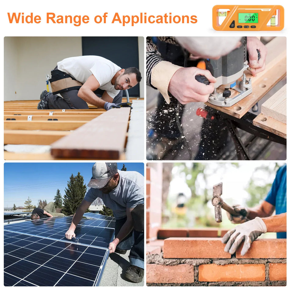 Magnetisk digital vinkelmätare inklinometer med LCD-bakgrundsbelysning