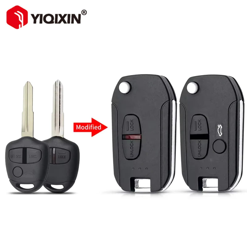 Avainkotelon Mitsubishi Pajero Sport Outlander Lancer Grandis MIT11 MIT8 kahdesta kolmeen nappia leikkaamaton terä