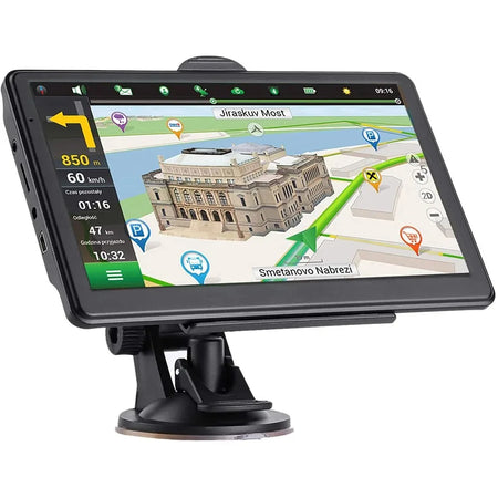 2024 New Europe Car GPS Navigation &ndash; 7 Inch Touch Screen with Sunshade Black / Europe