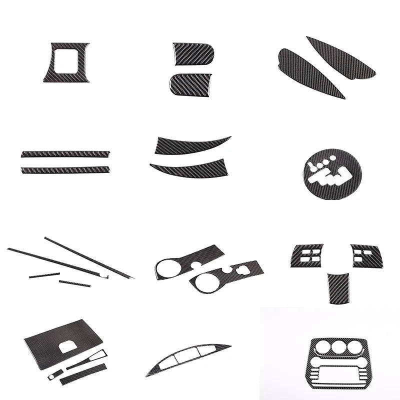 Zachte koolstofvezel knopframe sticker voor 2009 2014 MX5 NC
