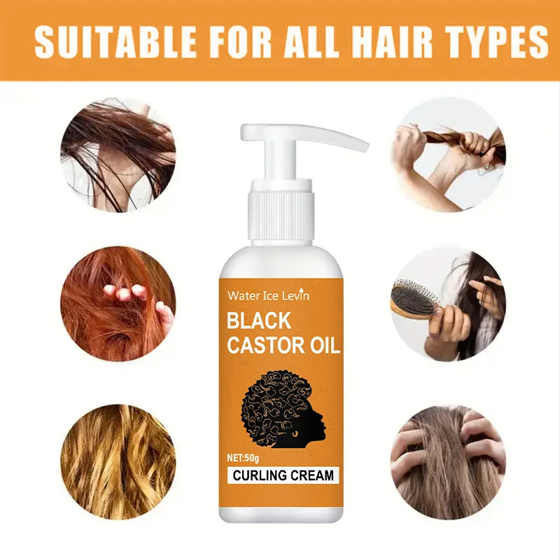 50 Black Castor Elastic Styling Cream &ndash; Moisturizing With Good Elasticity