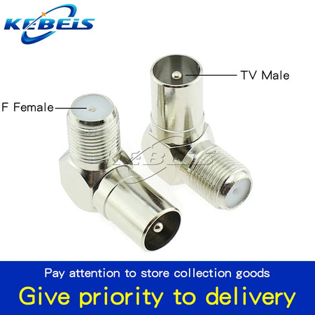 F Type to TV IEC Right Angle Adapter &ndash; Space-Saving Design