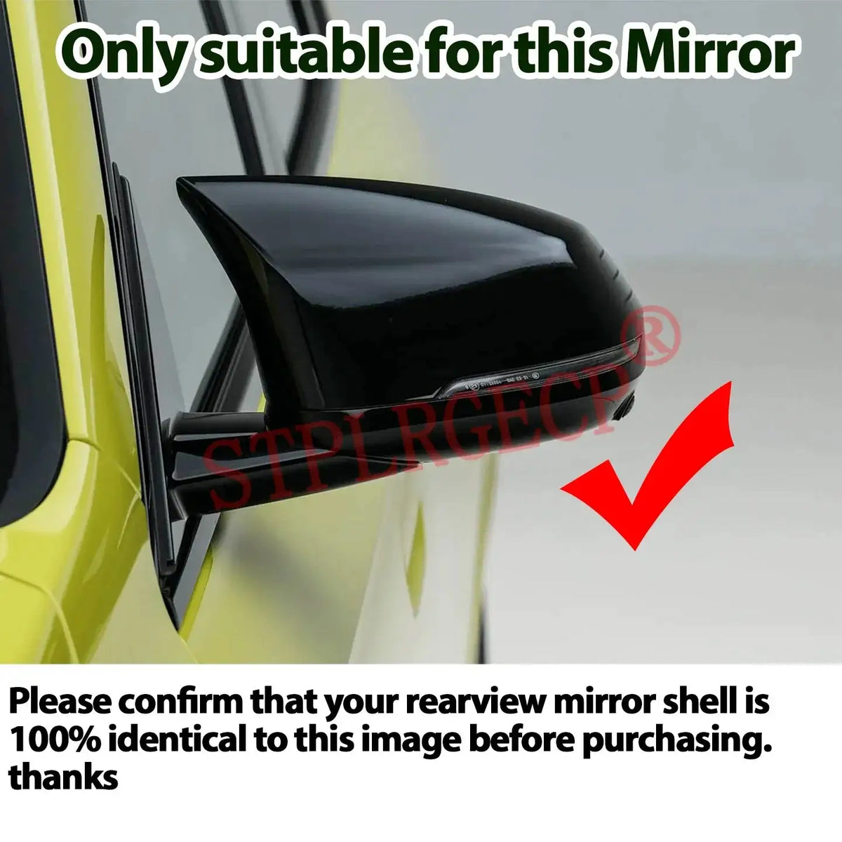 For BMW X1 X1M U11 X2 X2M U10 M35 M35I Black Mirror Shell Rear View Mirror Cover Replacement Style Side Wing Mirror Caps LHD by InterCyprus Trading Ltd