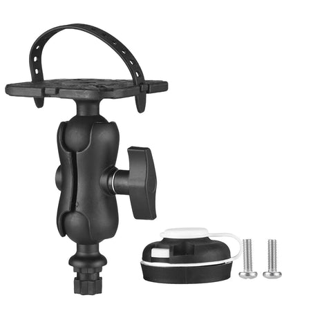 Weather Resistant 360&deg; Rotating Fish Finder Holder - Universal Mount for Boats &amp; Kayaks black