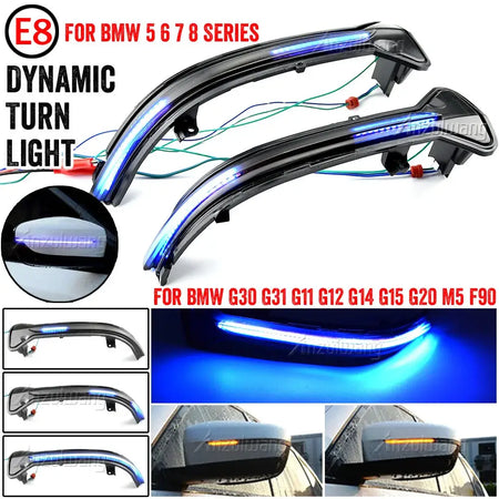 LED Dynamic Sequential Side Mirror Lights For BMW G30 G31 G38 3 5 6 Series by InterCyprus Trading Ltd