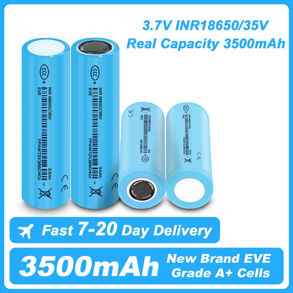 Nielftor INR18650 3500mAh 3.7V Επαναφορτιζόμενη Μπαταρία Λιθίου Υψηλής Ισχύος 10A Πραγματική Χωρητικότητα για Ηλεκτρικά Ποδήλατα Πατίνια