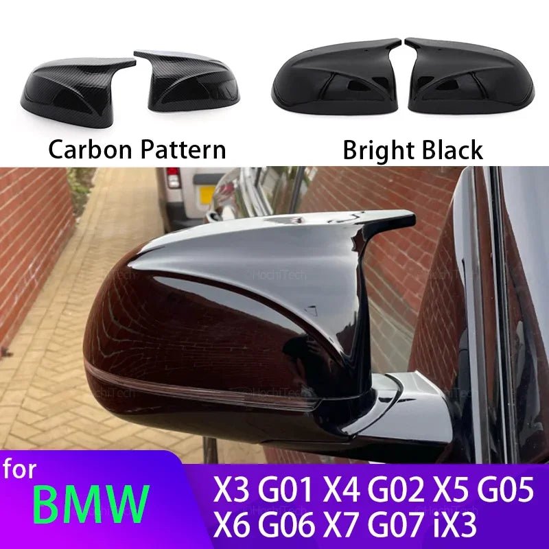 Couvercles de rétroviseur en fibre de carbone pour BMW X3 G01 X4 G02 X5 G05 X6 G06 2018-2023