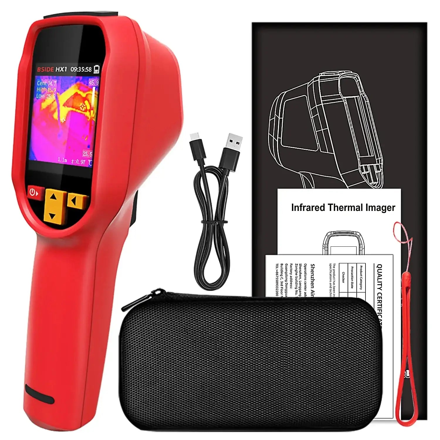BSIDE HX1 HX3 Handheld Thermal Imaging Camera HD Resolution HX1