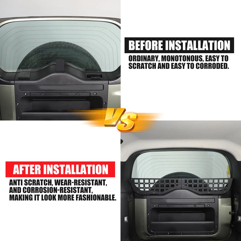 Pannello portellone posteriore nero in lega di alluminio per Defender 90 110 130