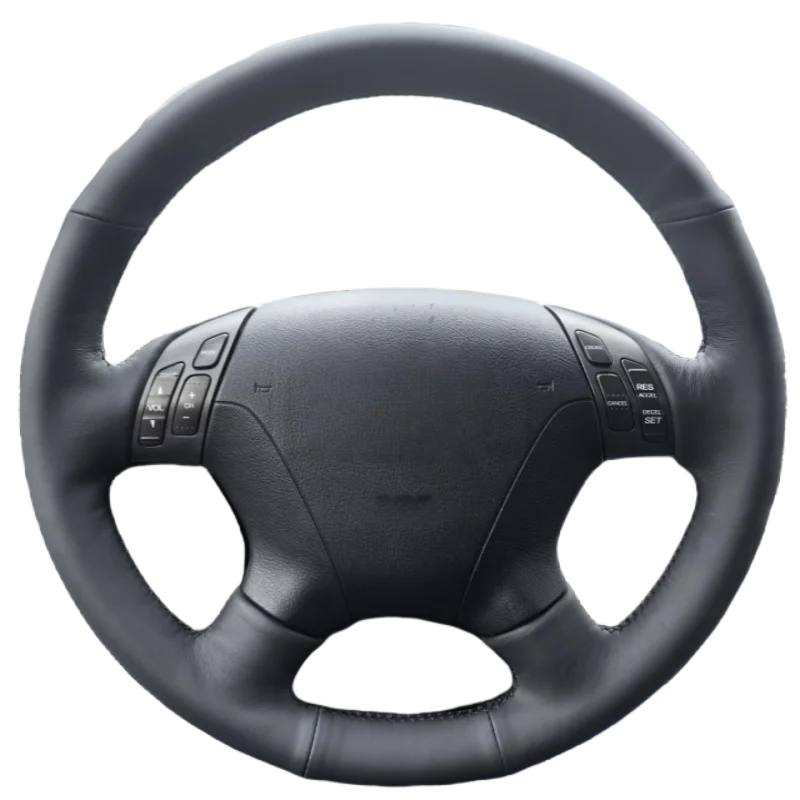 Housse de volant en cuir cousue à la main pour Honda Odyssey Accord 2008