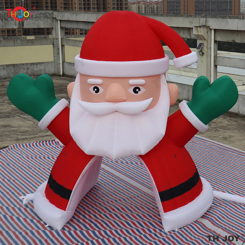 7μ Γιγαντιαίος Φουσκωτός Άγιος Βασίλης Θόλος Σήραγγα Σκηνή Χριστουγέννων