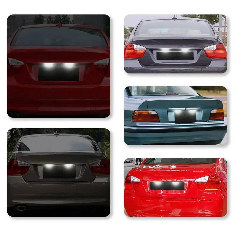 2PCS White LED License Plate Light Lamp For BMW 3 Series E46 4D 1998-2003 5D Touring 1998-2005 Error Free by InterCyprus Trading Ltd