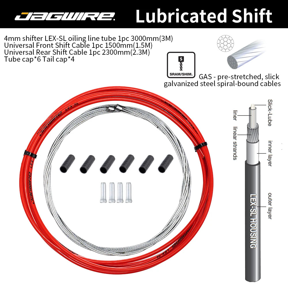 JAGWIRE MTB Road Bike Cable Set &ndash; Durable Brake and Shift Performance