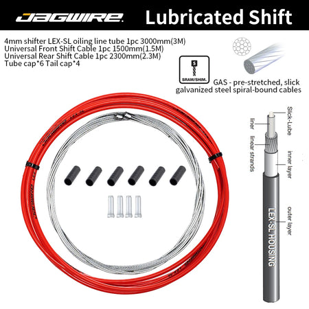 JAGWIRE MTB Road Bike Cable Set &ndash; Durable Brake and Shift Performance