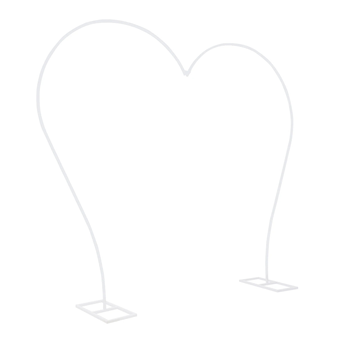 Metal Wedding Arch Heart-Shaped Stand &ndash; Sturdy Carbon Steel WHITE / 2.35m Tall / GERMANY
