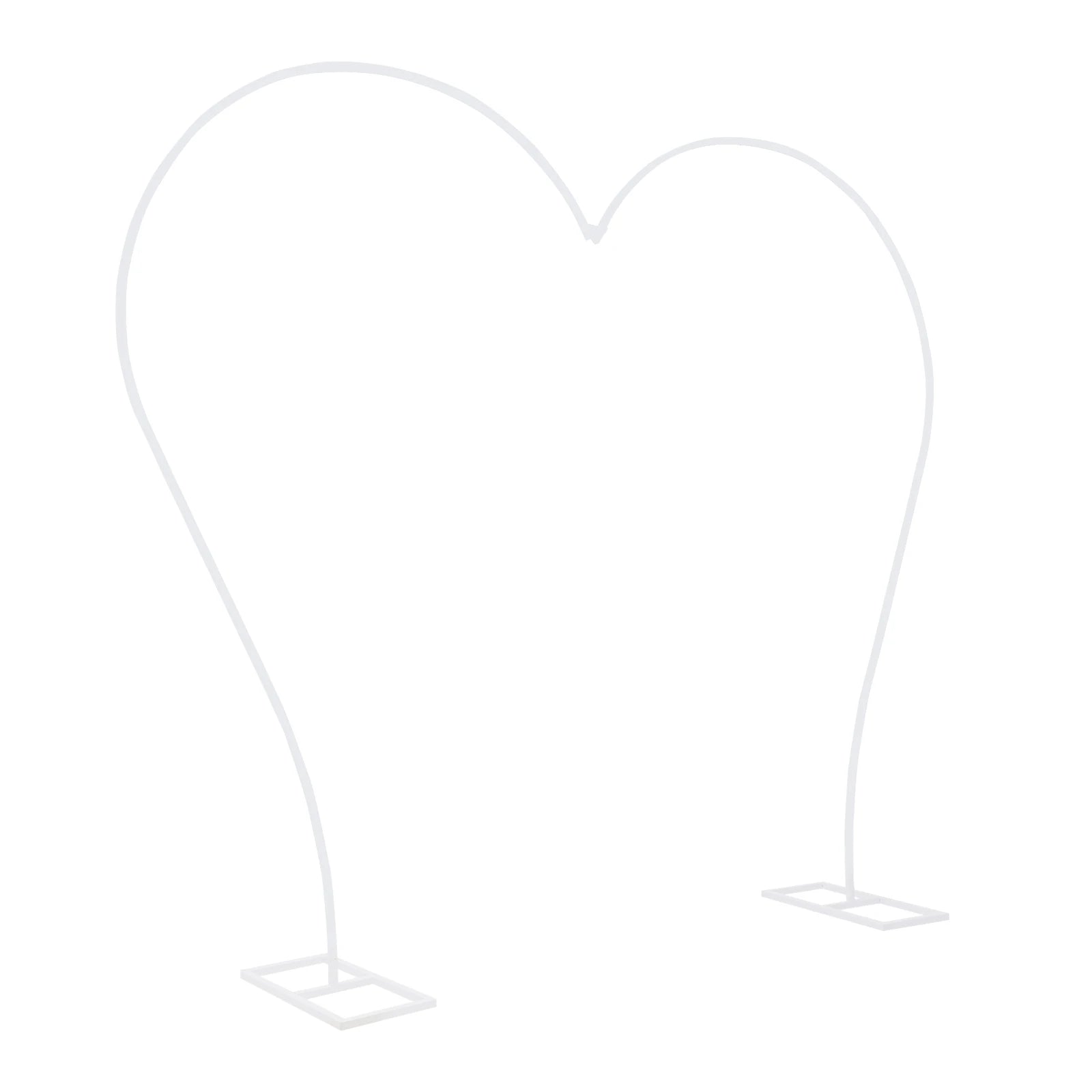 Metal Wedding Arch Heart-Shaped Stand &ndash; Sturdy Carbon Steel WHITE / 2.35m Tall / GERMANY