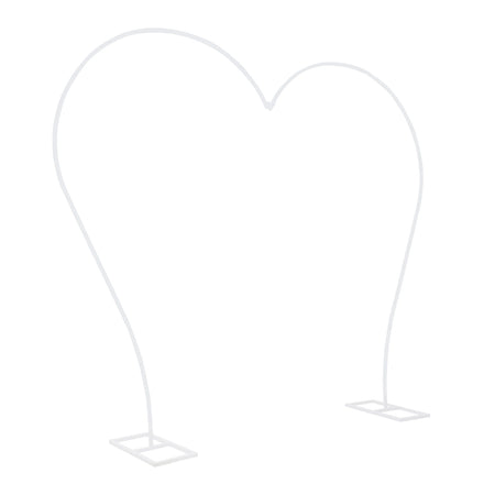 Metal Wedding Arch Heart-Shaped Stand &ndash; Sturdy Carbon Steel WHITE / 2.35m Tall / GERMANY