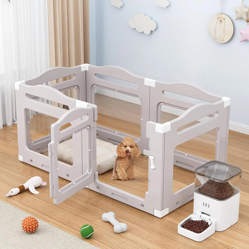 Acrylaat Puppy Speelhek 60cm Hoog Vouwbare Deur Transparant