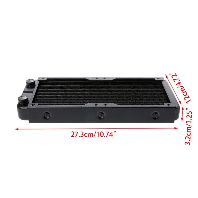 F3KE 240mm Aluminium Water Cooler Radiator with 18 Tubes for CPU