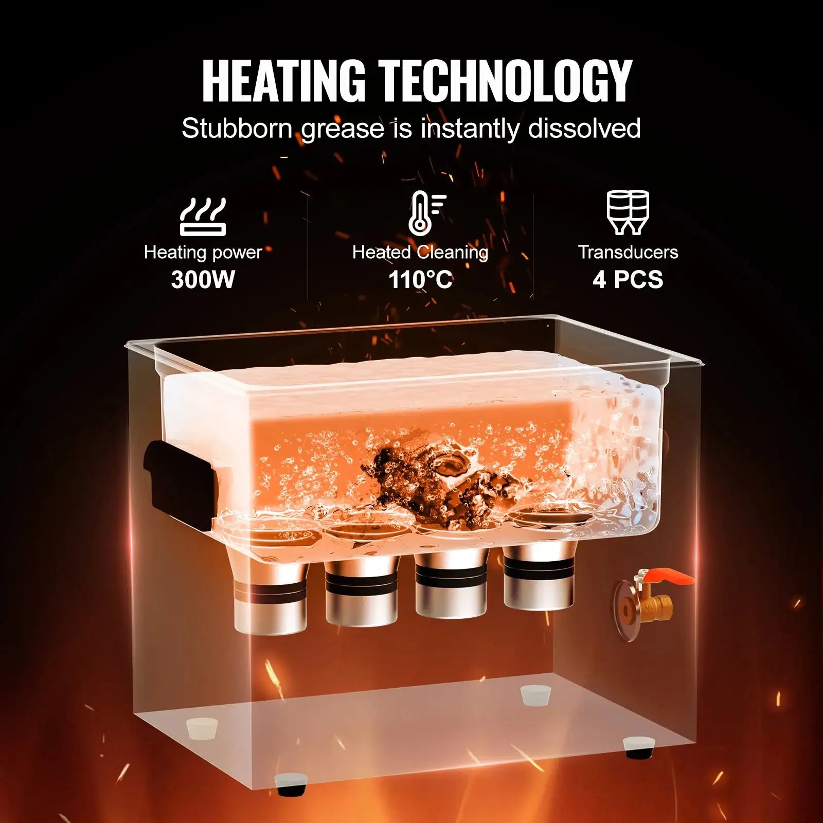 Ultrasonic Cleaner 2 To 30L With Heater And Timer