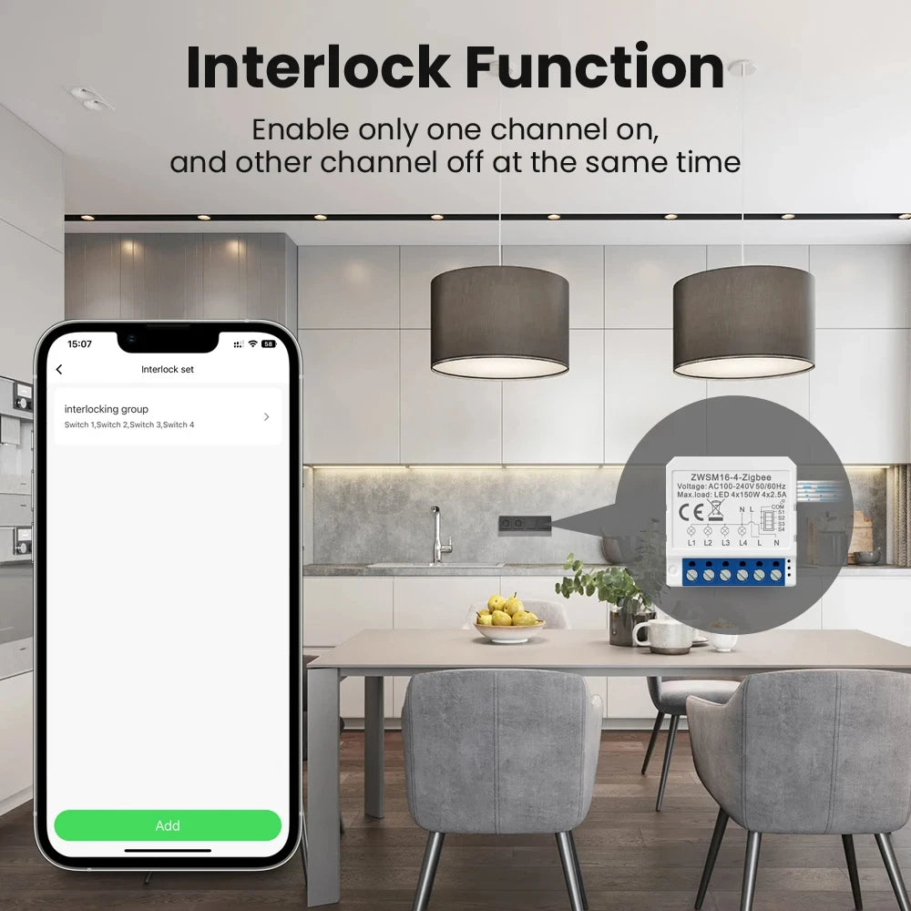 MIUCDA Smart DIY Light Switch Module &ndash; WiFi/Zigbee, Voice Control Compatible