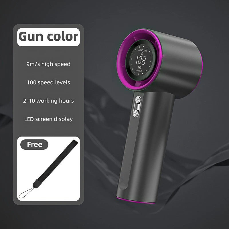 MIJIA GFS001 Rechargeable Handheld Fan- 100 Gear Turbo Wind Gray