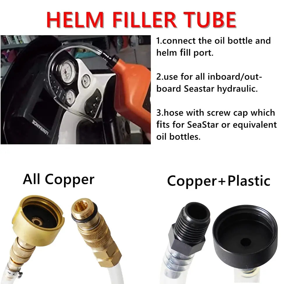 2Pcs Bleed Kit Oil Filler Kit For Seastar Hydraulic Steering Systems Bridge Tube Hose Marine Boat Yacht Accessories Repair Tools by InterCyprus Trading Ltd