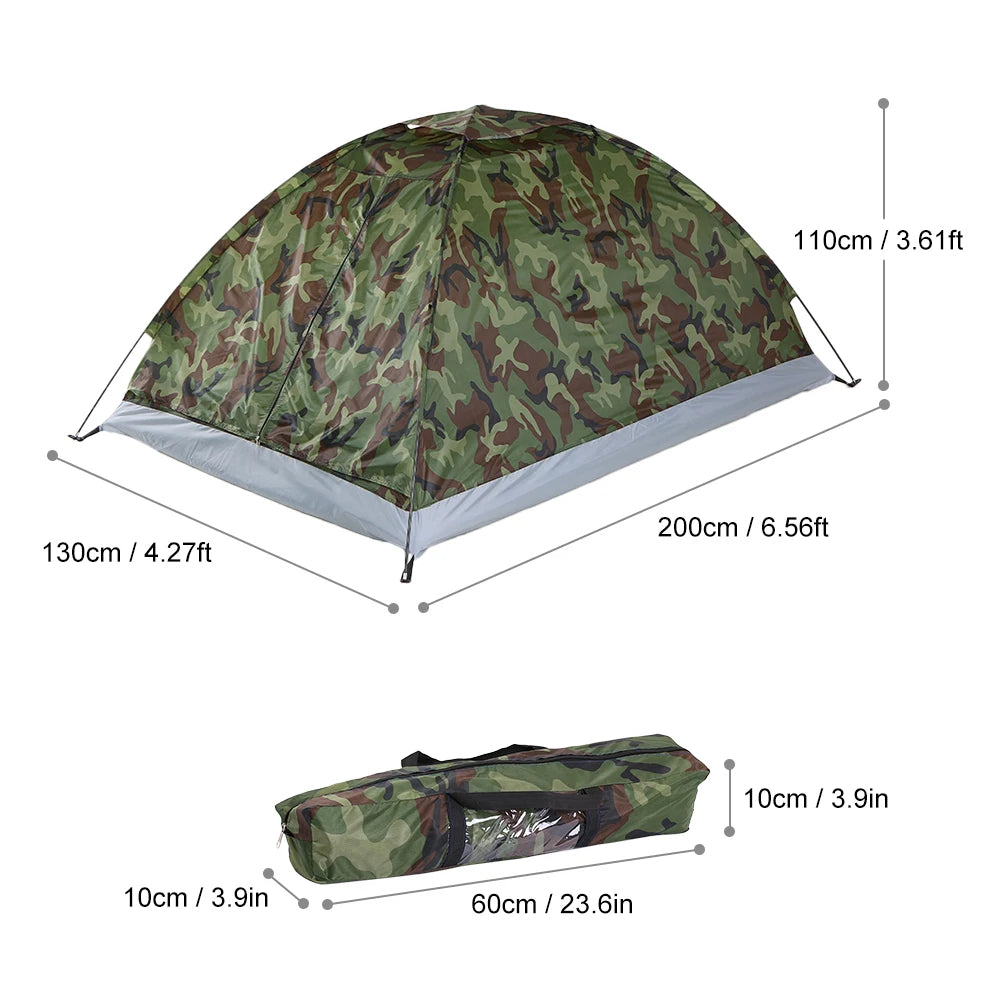 TOMSHOO 2-Person Portable Camouflage Camping Tent