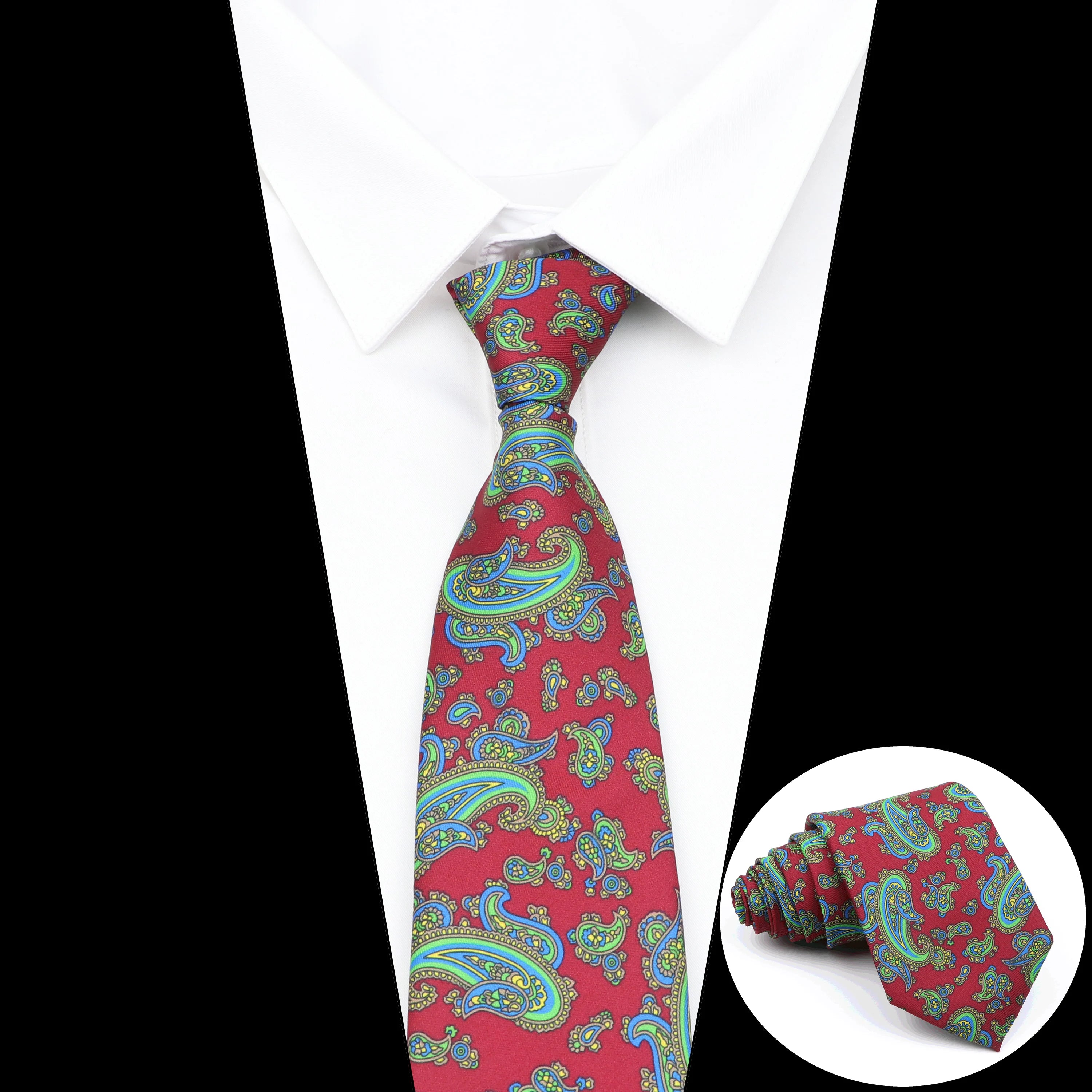 Super Soft Silk Floral Tie for Men in Red and Blue
