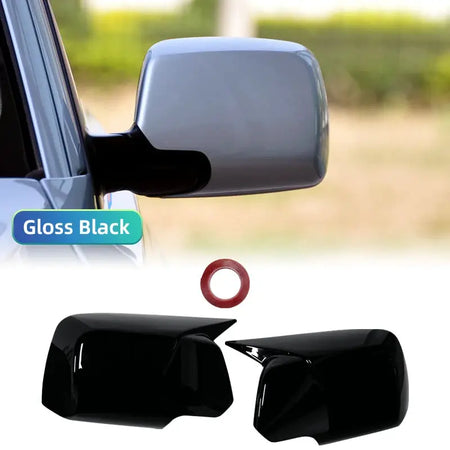 Left Right Side Wing Rearview Mirror Cover For BMW X3 E83 2003-2010 Black Cap Sticker Trim Mirror Shell by InterCyprus Trading Ltd