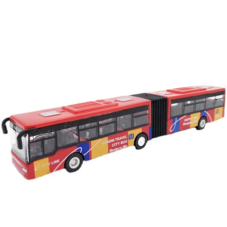 1/64 Alloy City Bus Diecast &ndash; Double Bus Pull Back Action