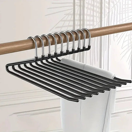 20/10Pcs Metal Z-Shaped Pants Hanger Non-Slip Durable Clothes Hanger Multi-functional Wardrobe Jean Hanger Home Pant Organizer by InterCyprus Trading Ltd