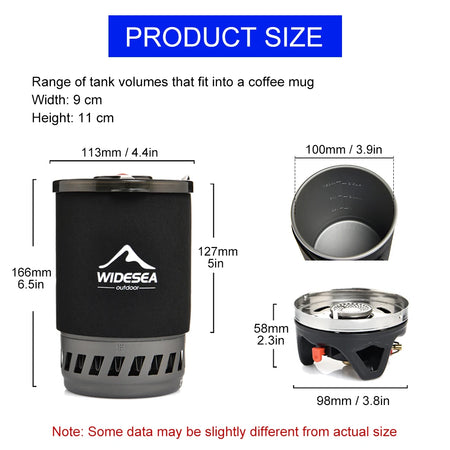 Widesea Outdoor Cooking System with Coffee Pot and Gas Stove