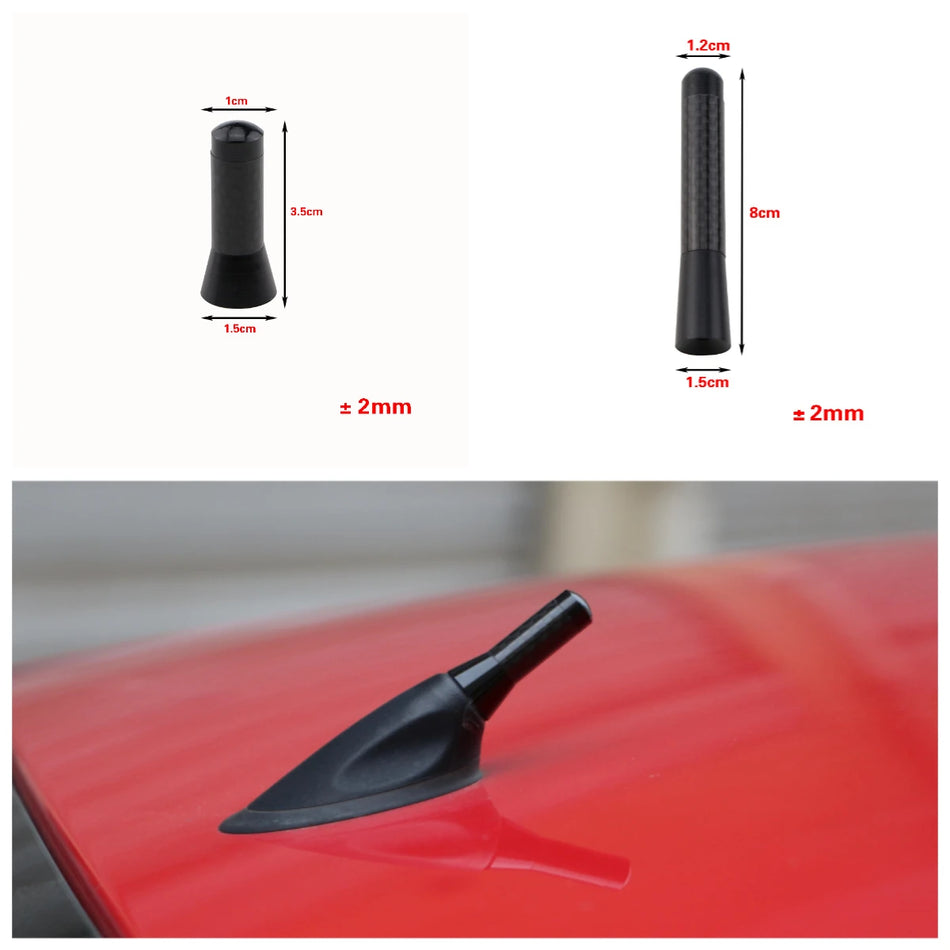 Carbonfaser Autoantenne Ersatz für AM FM Radio, Universal