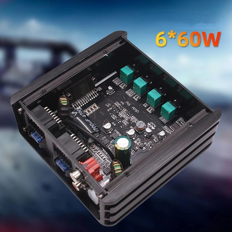 Автомобилен усилвател 6x60W с DSP, Android екран, без загуба на звук