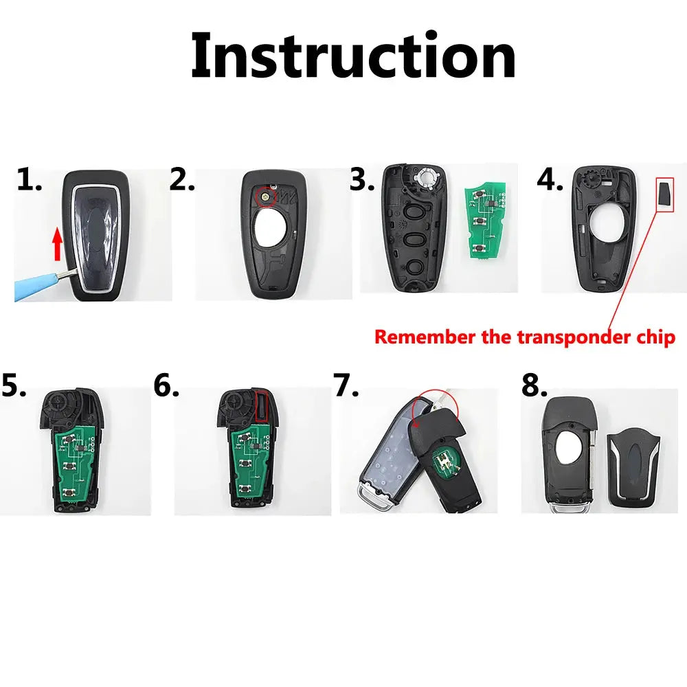 Modified Car Remote Key Case Cover For Ford Focus Fiesta Galaxy Mondeo Grand C-Max S-Max Transit Connect Tourneo Custom Ranger by InterCyprus Trading Ltd