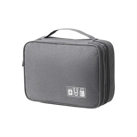 Multifunctional Digital Accessory Storage Bag for Electronics Grey