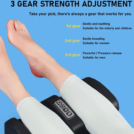 Electric Foot Massager Roller - Remote Shiatsu Kneading