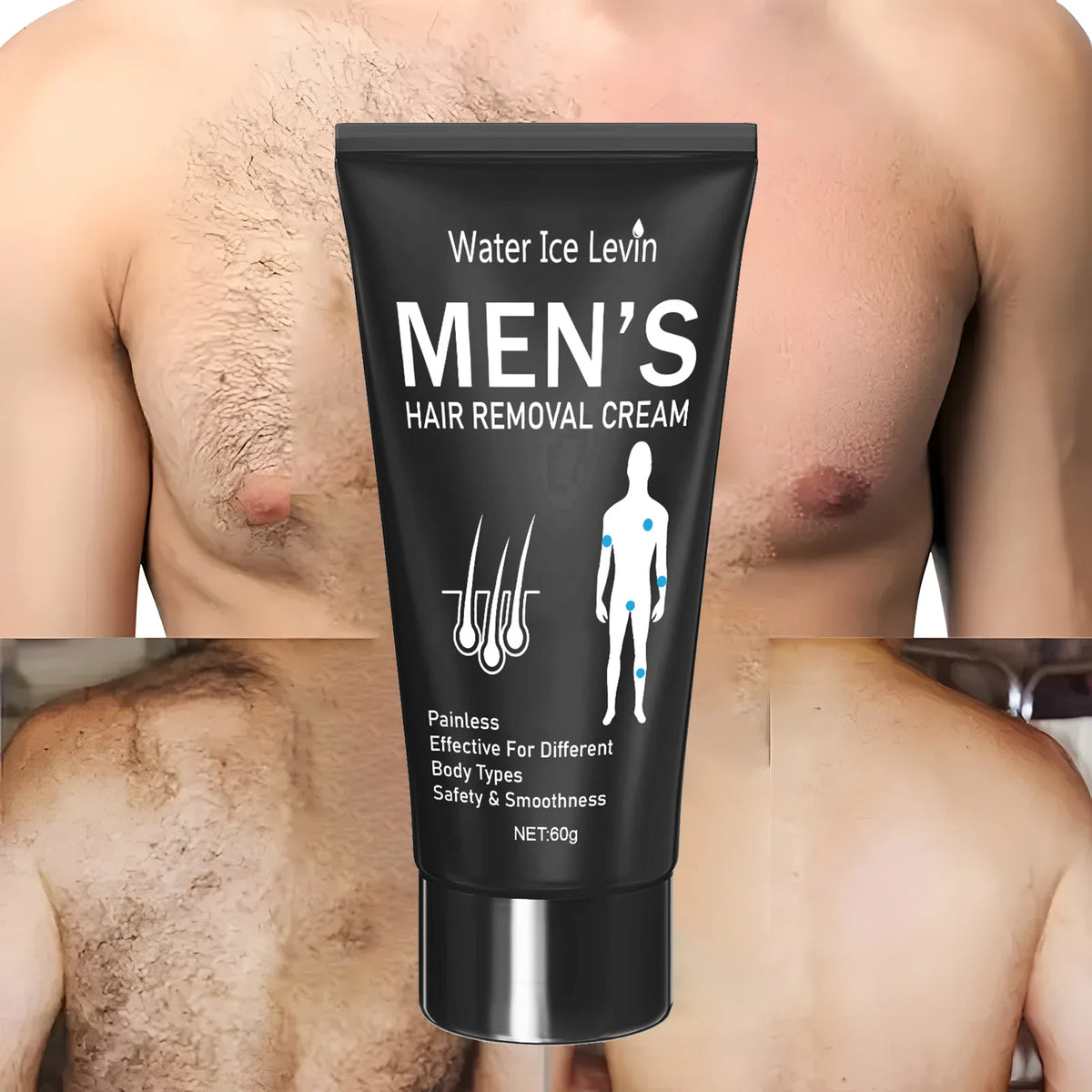 Water Ice Levin Hair Removal Cream &ndash; Painless and Refreshing Formula