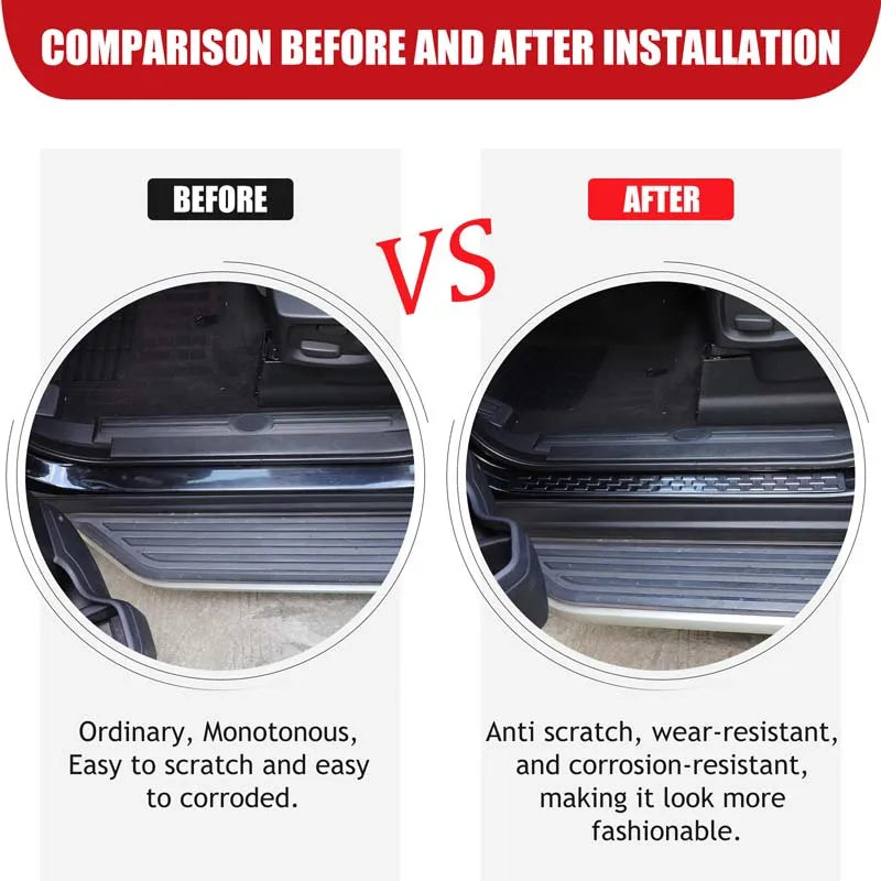 Rostfritt stål ytterdörrslist för LR4 2010 till 2016