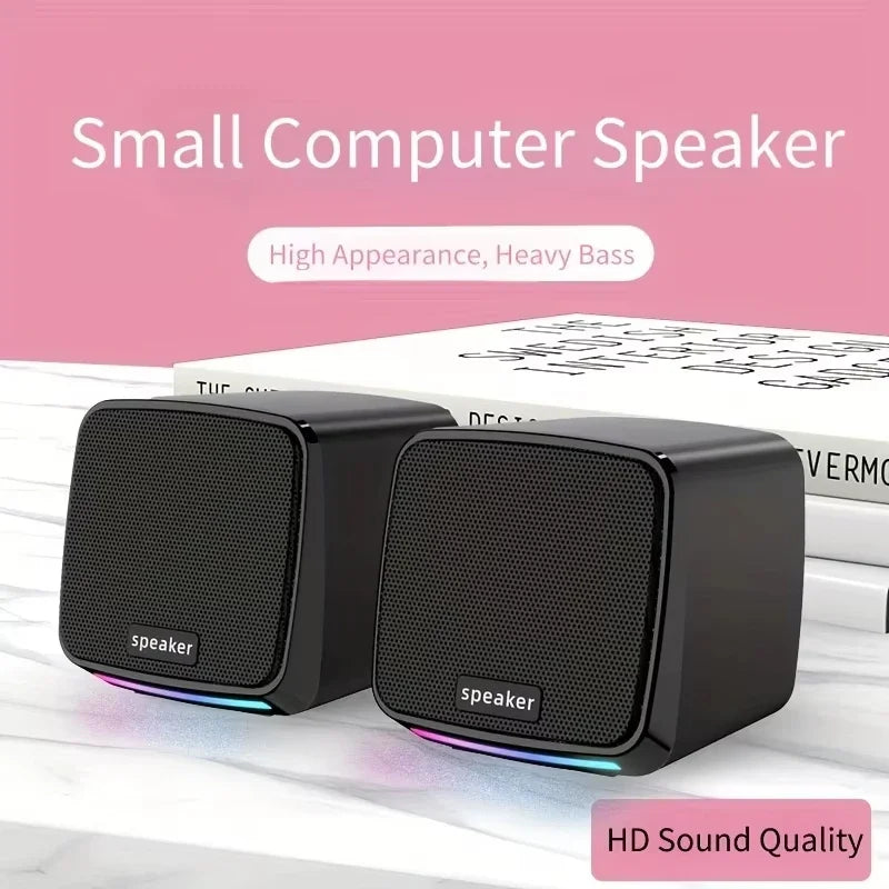 Mini Speaker With Cool Lights Stereo Sound &ndash; USB Powered