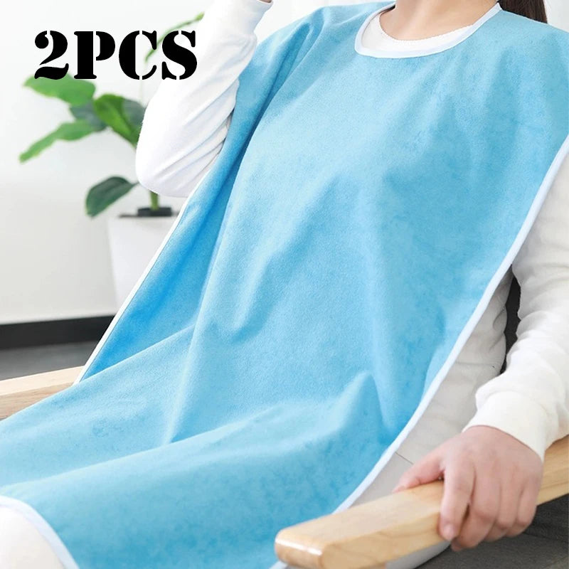 Adjustable Adult Bibs - Machine Washable, Prevents Spills &amp; Drooling, Ideal for Elderly