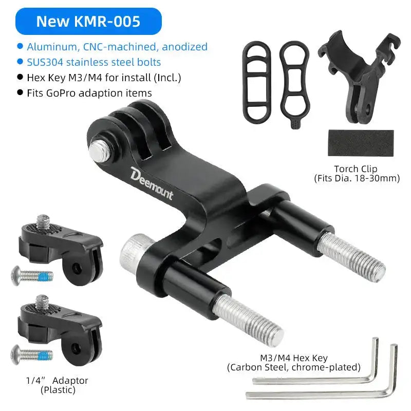 Cycle Stem Mount Lamp Holder GoPro Aluminum Bracket KMR-005C (CNC) 1