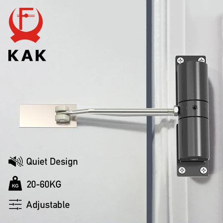 KAK Automatic Door Closer &ndash; Adjustable Soft Closing Hydraulic Buffer